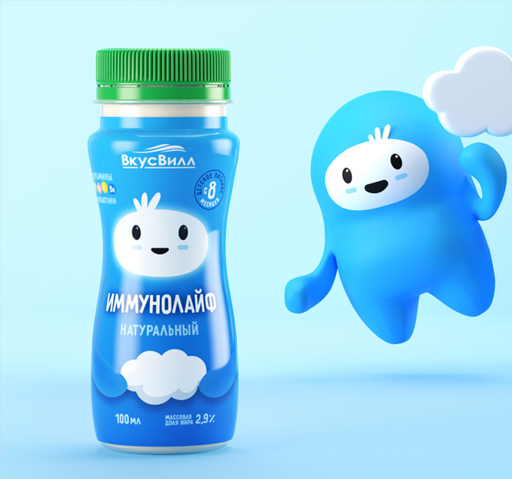 儿童饮品发酵乳制品系列包装设计