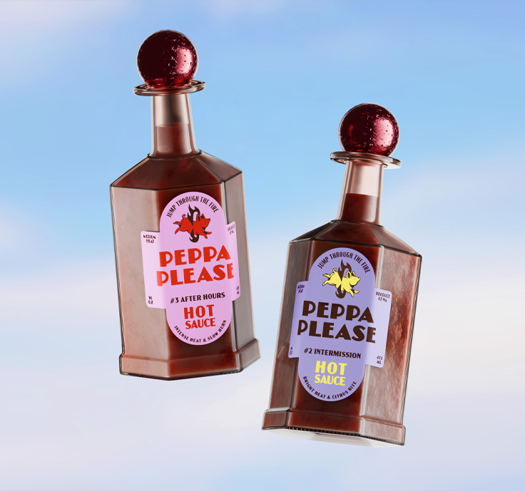 深圳饮料包装设计以 Peppa Please 为主题，将马戏团的混乱和叙事性的创意包装栩栩如生地呈现出来。