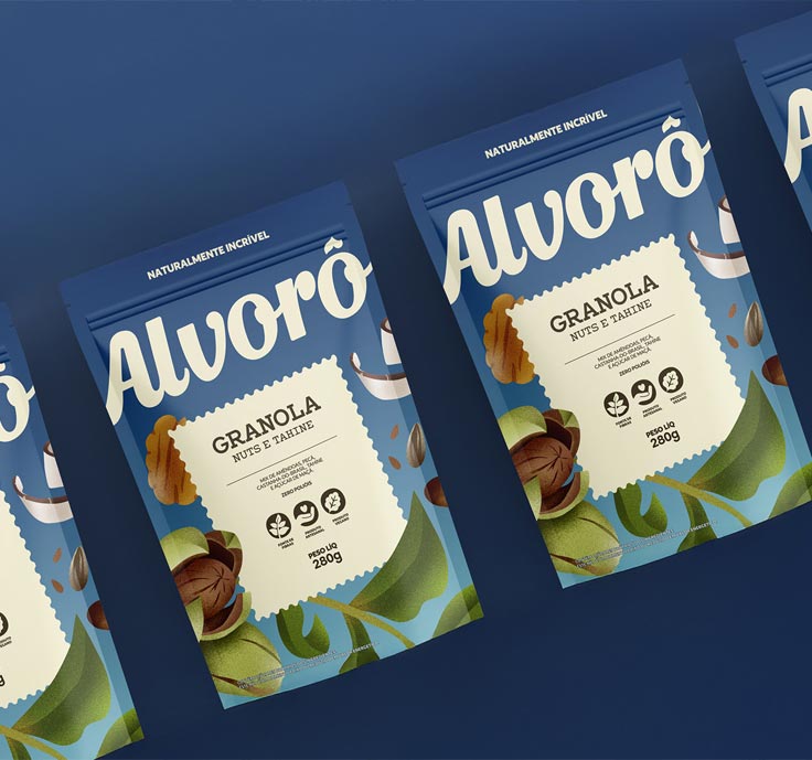 空格品牌深圳优秀包装设计公司将 Alvorô 打造成一个以巴西食材和健康饮食为核心的天然食品品牌形象设计